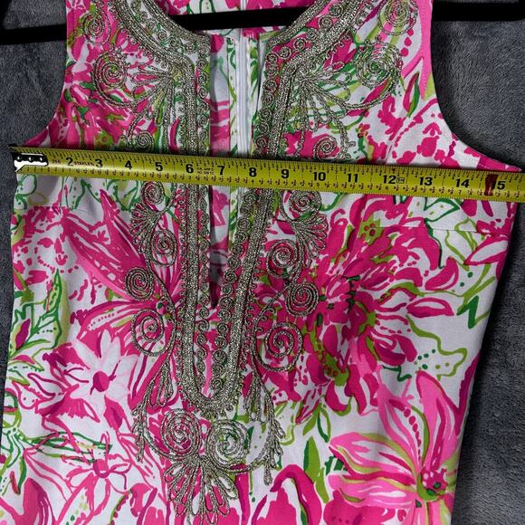 Lily Pulitzer Women's 0 V-Neck Colorful Printed Maxi Dress Preppy Atsy - Picture 8 of 13